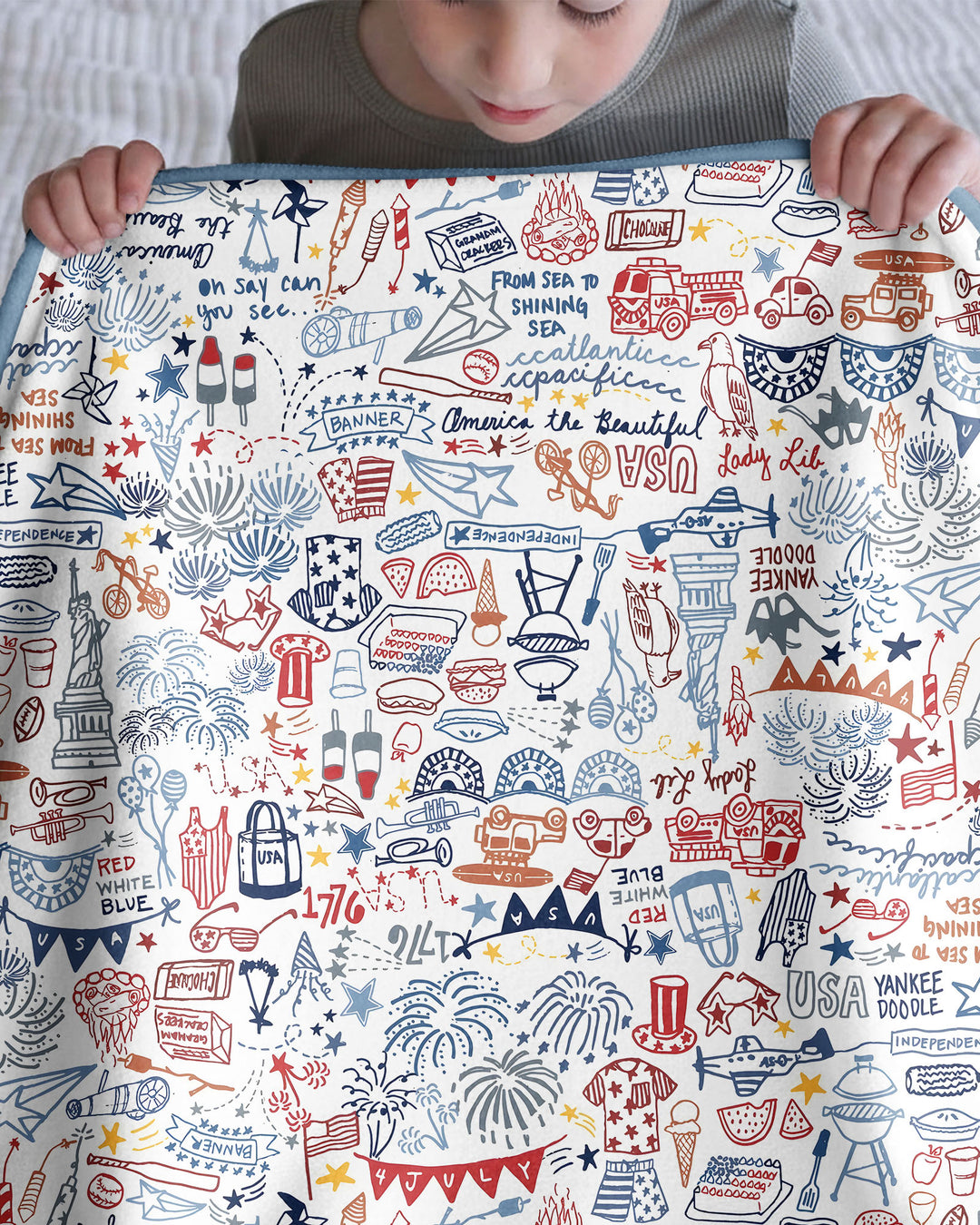 Liberty Doodle 250th Family Matching Bamboo Blanket