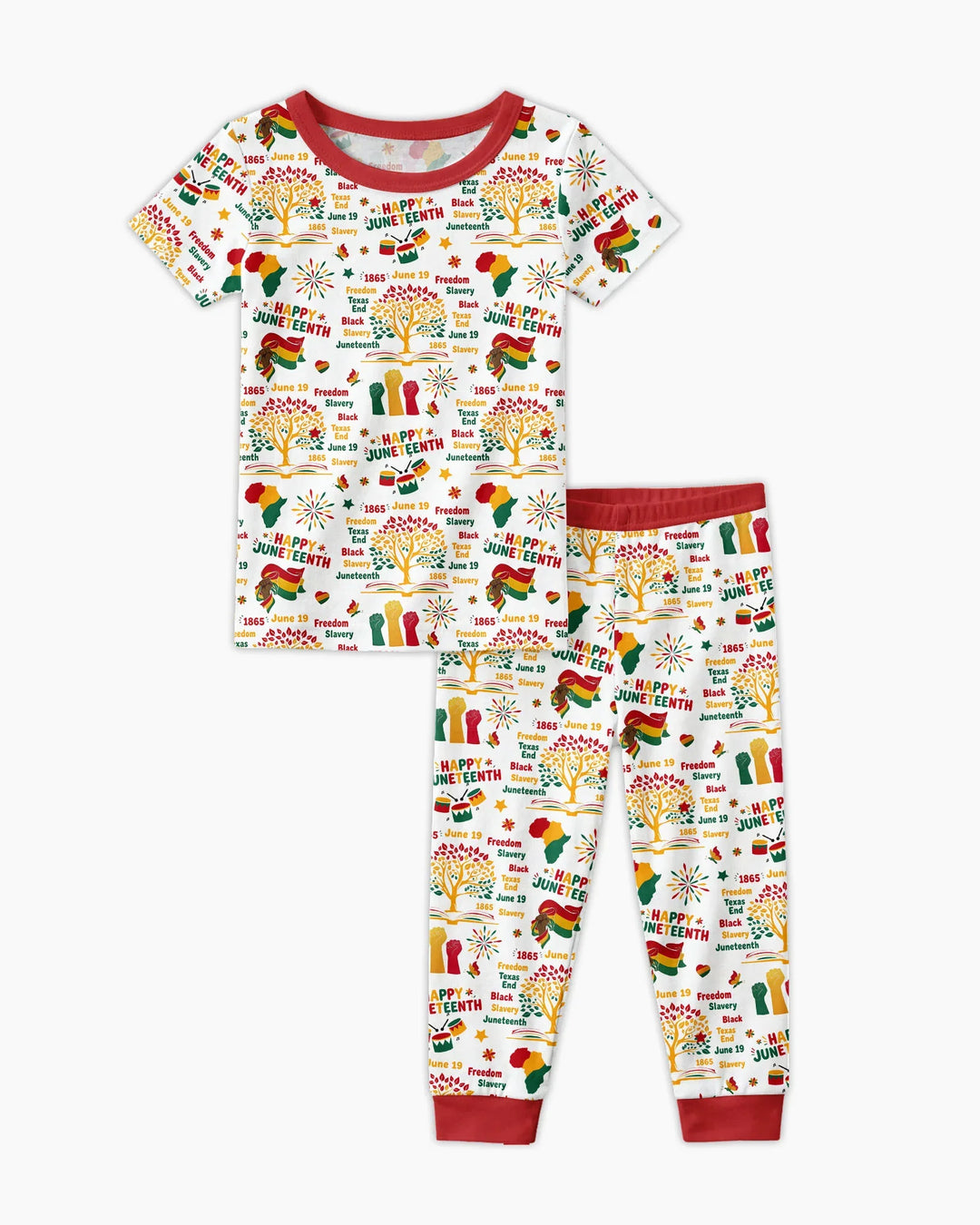 Happy Juneteenth Bamboo Two Piece Short Sleeve Pajama Set