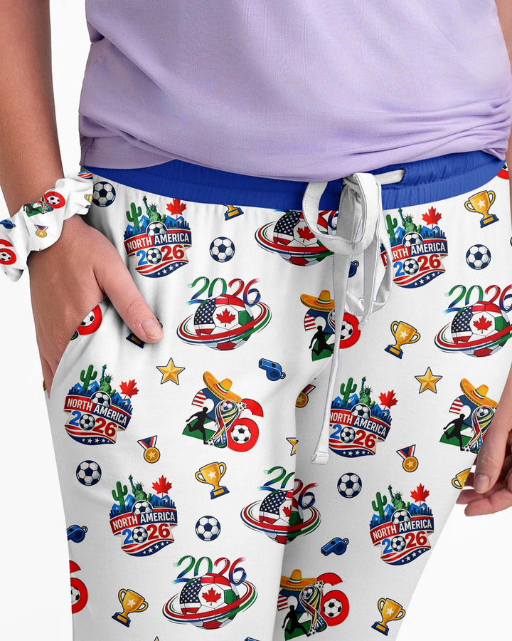 World Soccer North America 2026 Family Matching Bamboo Women Pajama Set