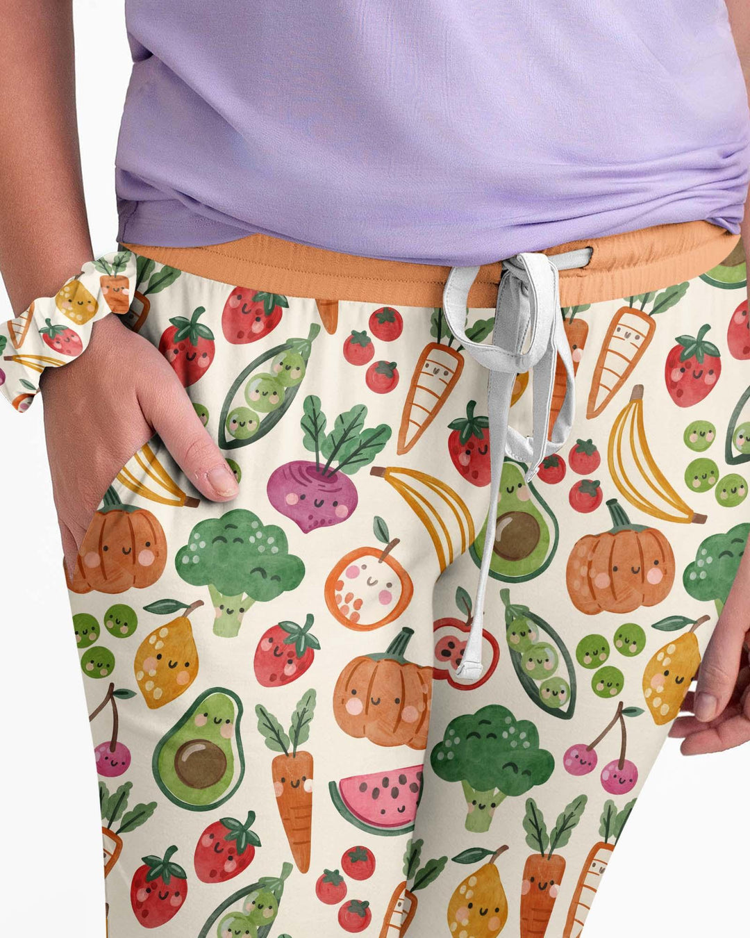 Plantilla de conjunto de pijama de mujer de bambú