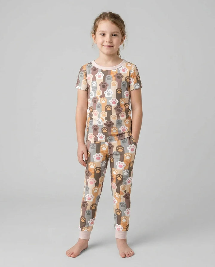 Grabby Paws Bamboo Two Piece Short Sleeve Pajama Set