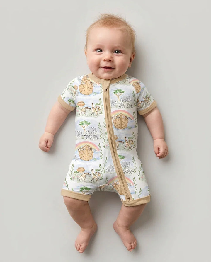 Noah And The Ark Bamboo Shorty Zippy