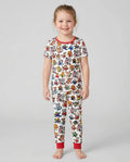 Kawaii Animals Soccer Tour 2026 Family Matching Bamboo Two Piece Short Sleeve Pajama Set