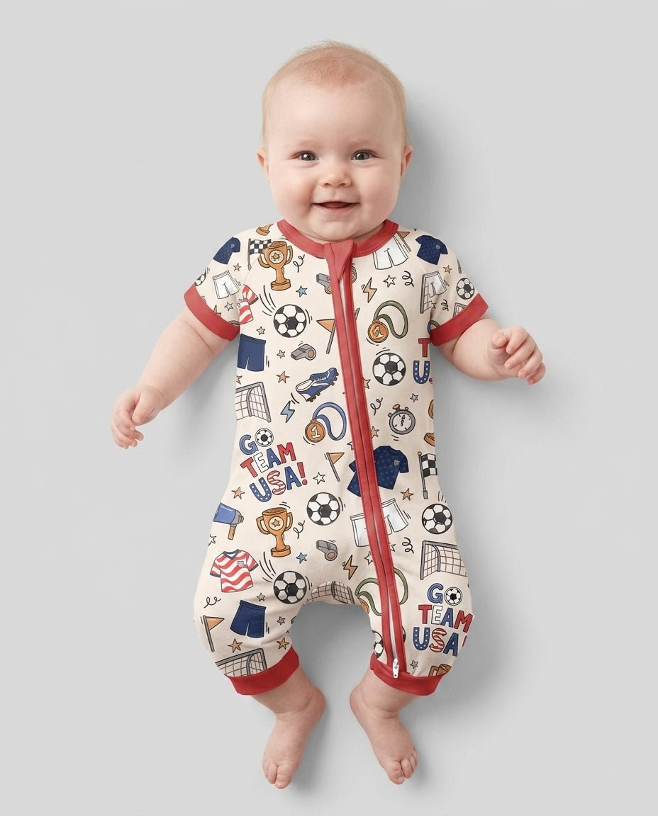 Soccer Go Team USA Bamboo Shorty Zippy