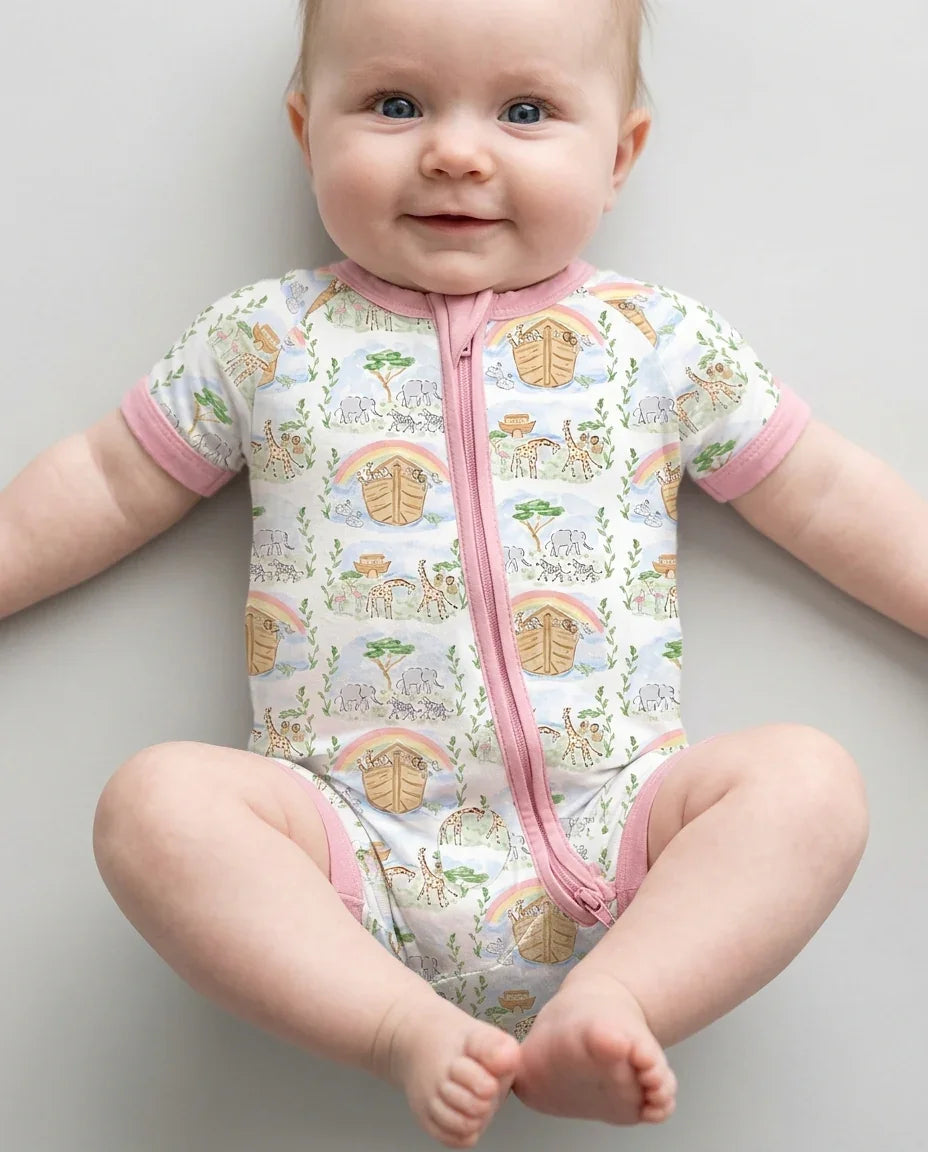 Noah And The Ark Bamboo Shorty Zippy