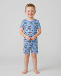 Template Zweiteiliges Pyjama-Set mit kurzen Ärmeln und Shorts