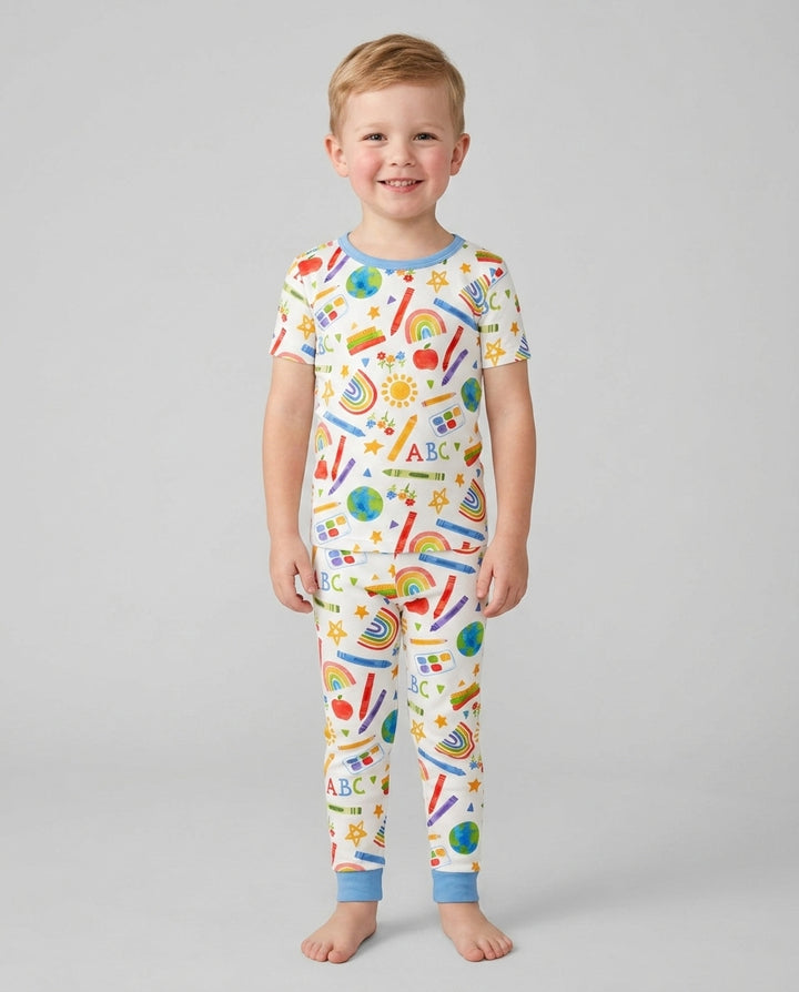 Zweiteiliges, kurzärmliges Pyjama-Set mit Marienkäfern