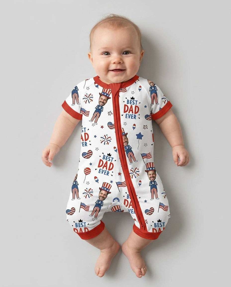 Plantilla PERSONALIZADA de Bambú Pijama Corto con Cremallera