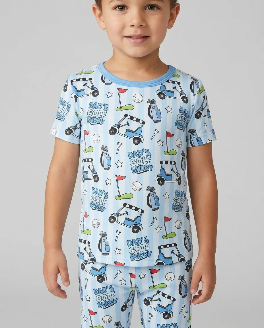 Dad's Golf Buddy Bamboo Two Piece Short Sleeve Pajama Set