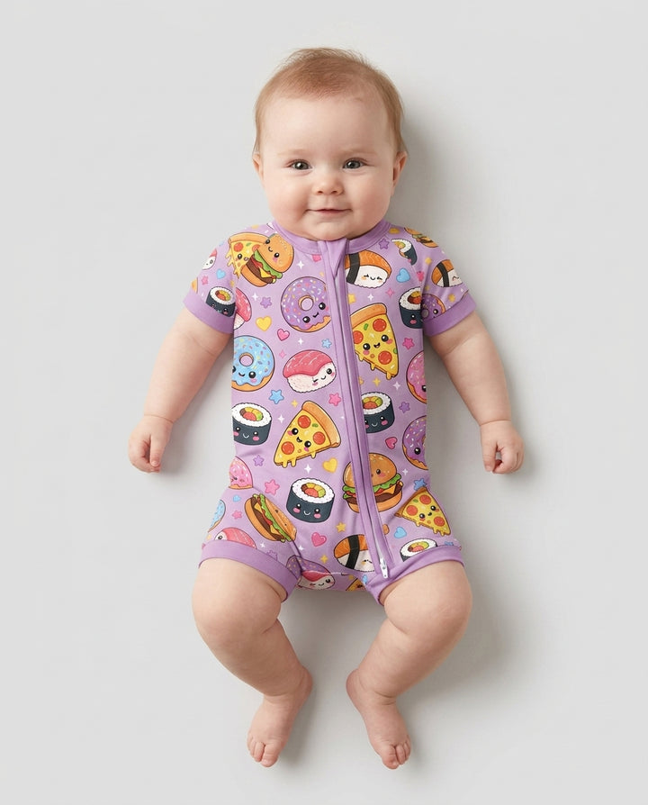 Kawaii Snack Party Bamboo Shorty Zippy