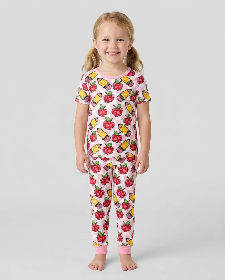 Zweiteiliges, kurzärmliges Pyjama-Set mit Marienkäfern