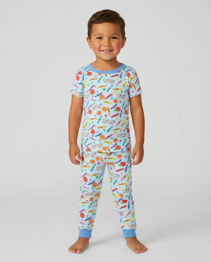 Teacher You Are Special Bamboo Two Piece Short Sleeve Pajama Set