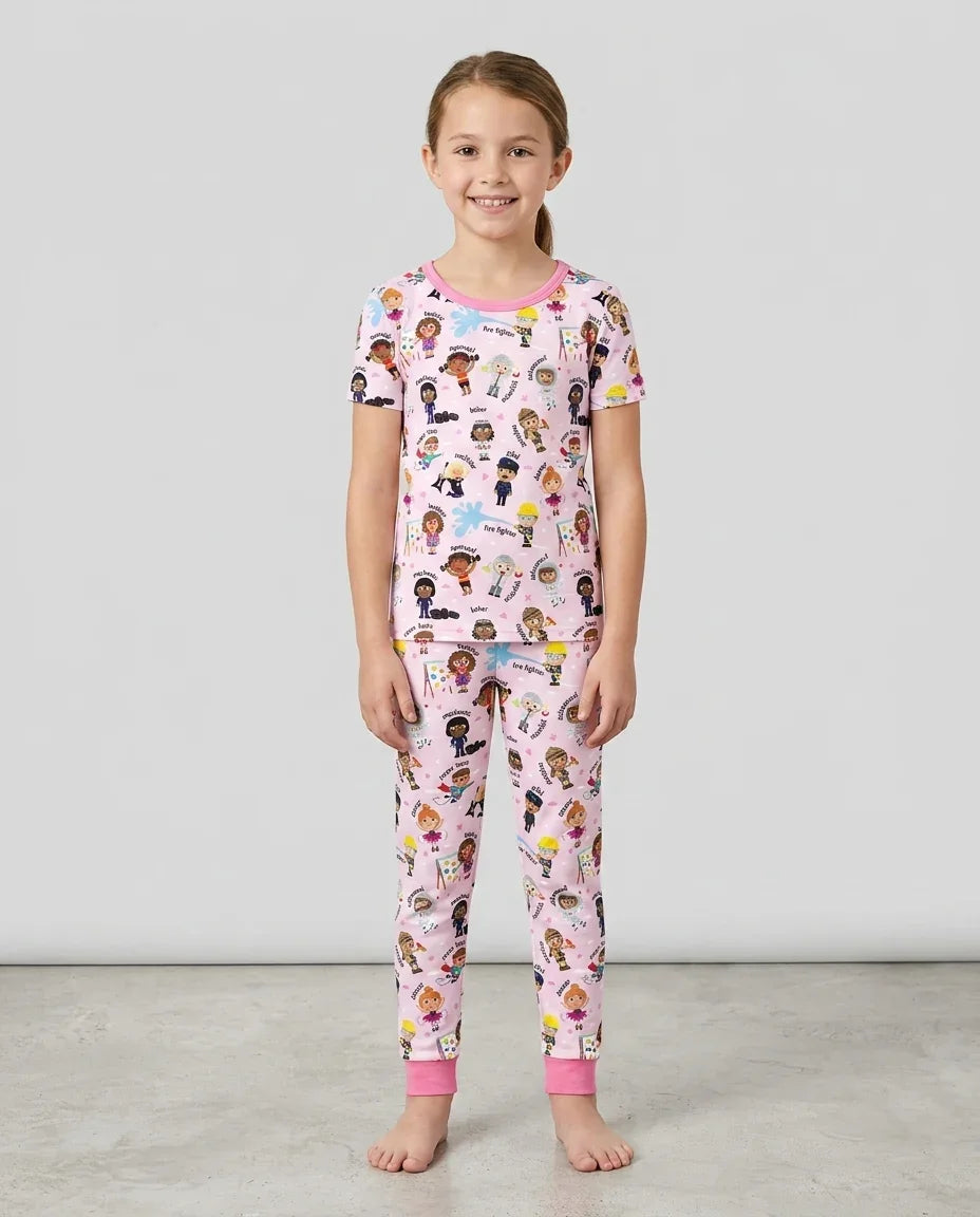 When I Grow Up Bamboo Two Piece Short Sleeve Pajama Set