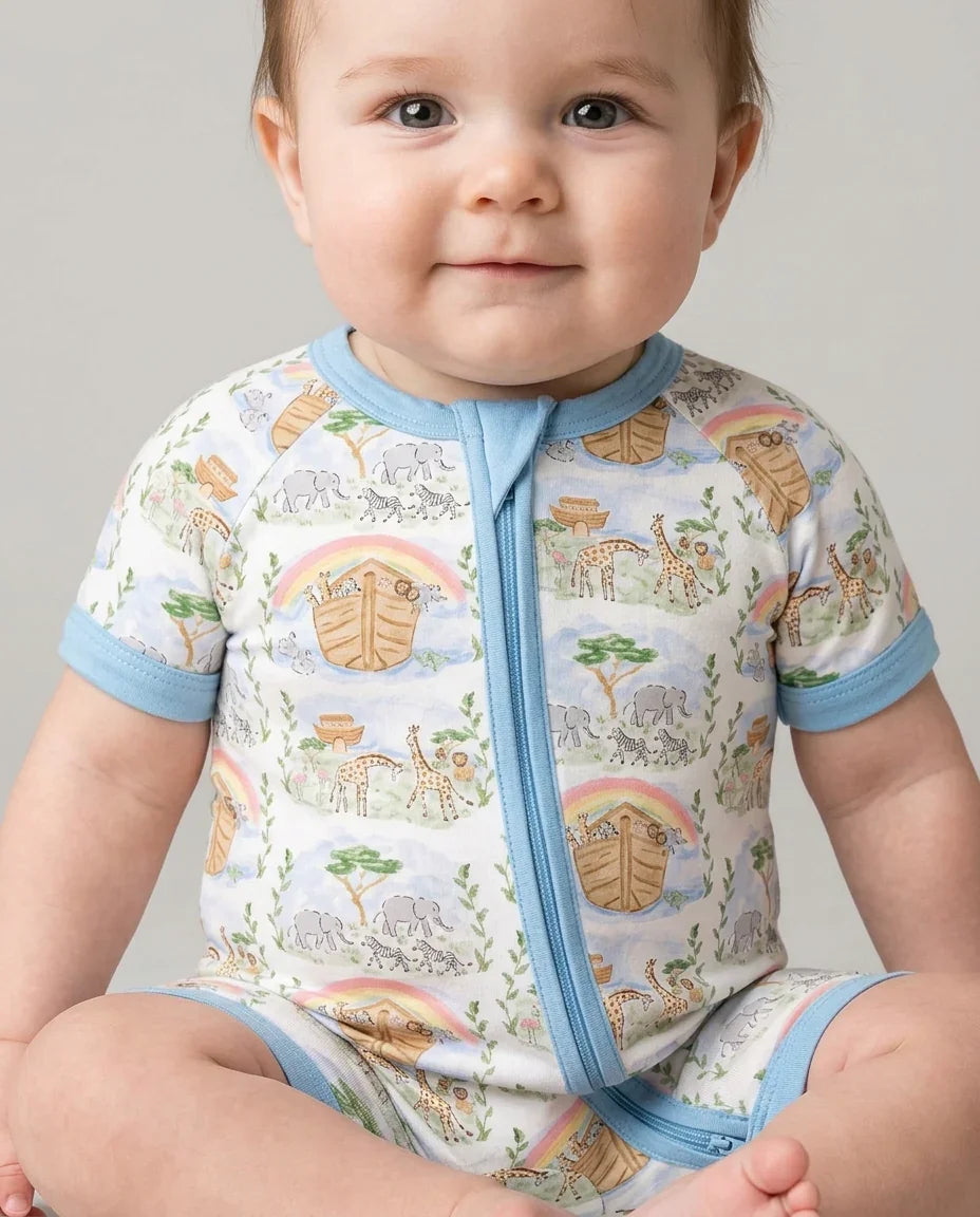 Noah And The Ark Bamboo Shorty Zippy