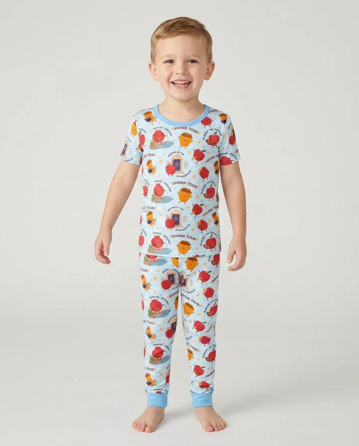 Sweet Sacred Moments Family Matching Bamboo Two Piece Short Sleeve Pajama Set