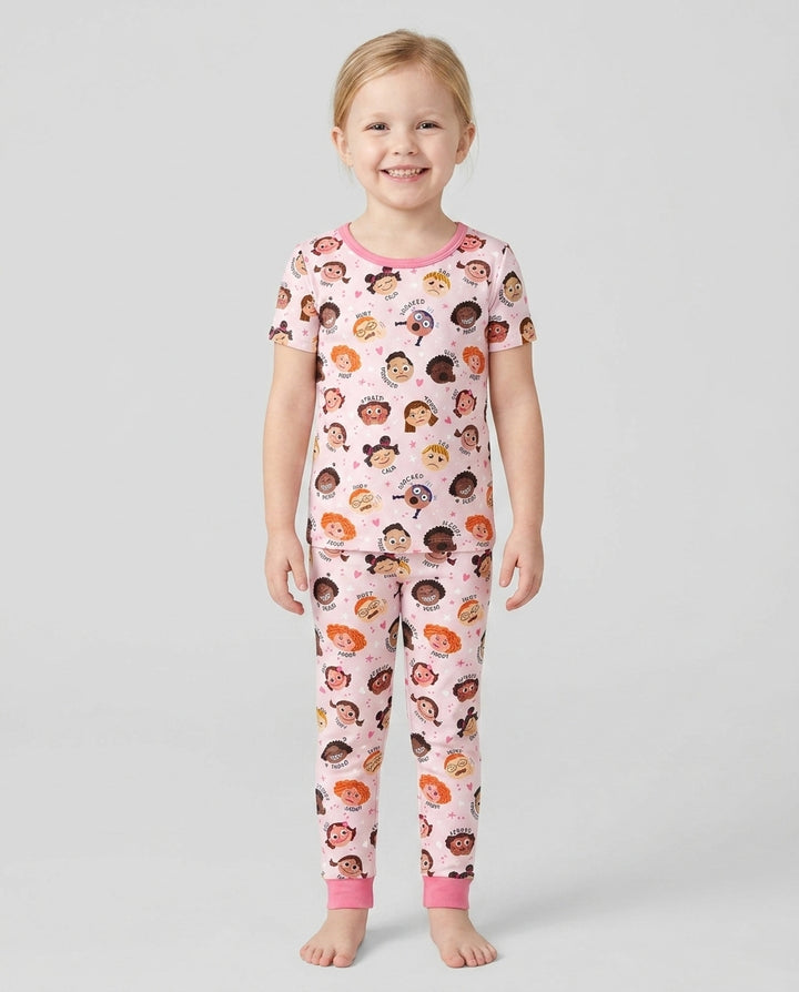 Zweiteiliges, kurzärmliges Pyjama-Set mit Marienkäfern