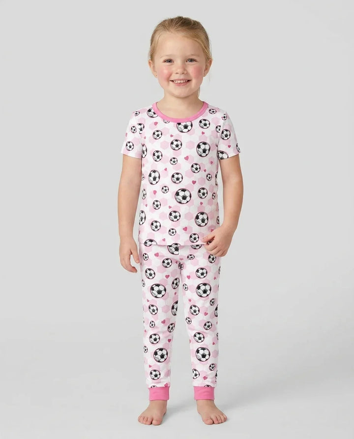 Goal Squad Family Matching Bamboo Two Piece Short Sleeve Pajama Set