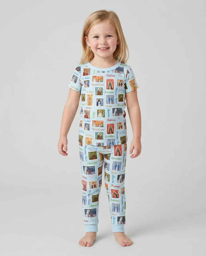 Our Lady, Around the World Bamboo Two Piece Short Sleeve Pajama Set