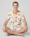 Fall Silly Goose Bamboo Men Short Sleeve Short Pajama Set