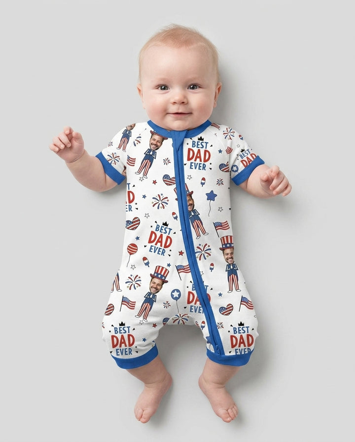 Plantilla PERSONALIZADA de Bambú Pijama Corto con Cremallera