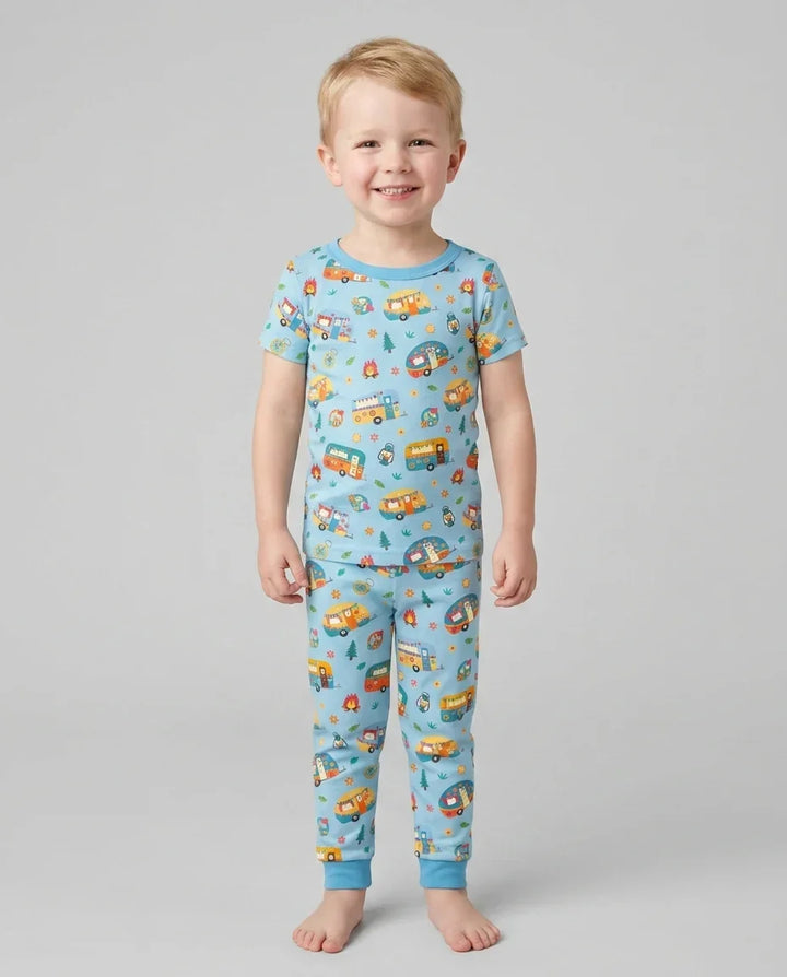 Zweiteiliges, kurzärmliges Pyjama-Set mit Marienkäfern