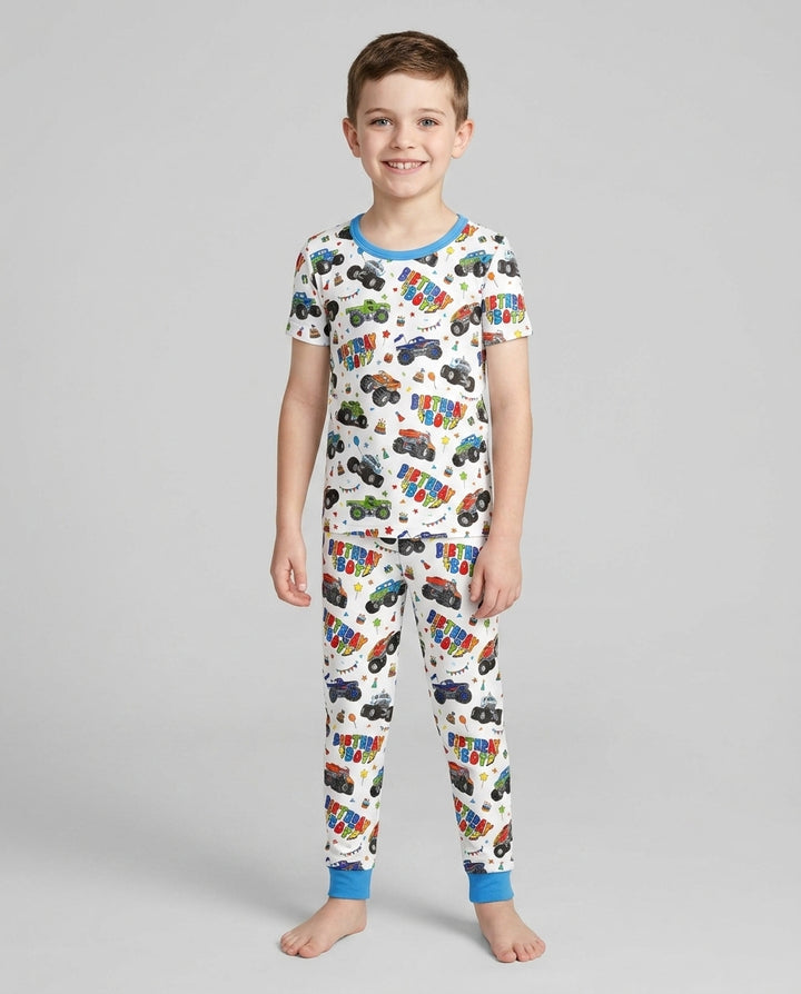 Conjunto de pijama de dos piezas de manga corta de bambú