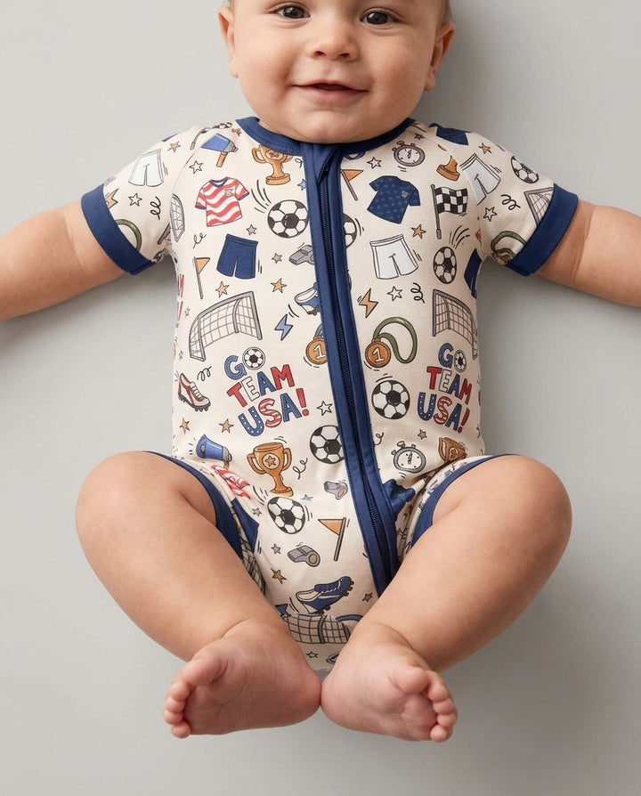 Soccer Go Team USA Bamboo Shorty Zippy