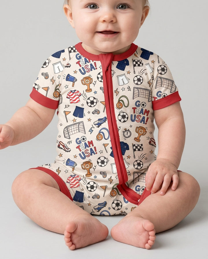Soccer Go Team USA Bamboo Shorty Zippy