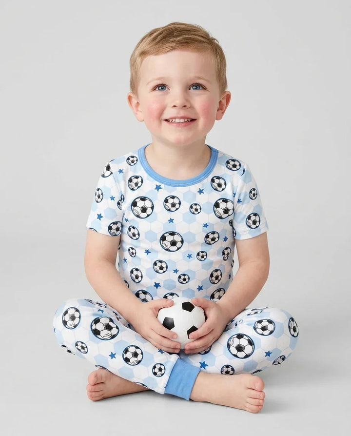 Goal Squad Family Matching Bamboo Two Piece Short Sleeve Pajama Set