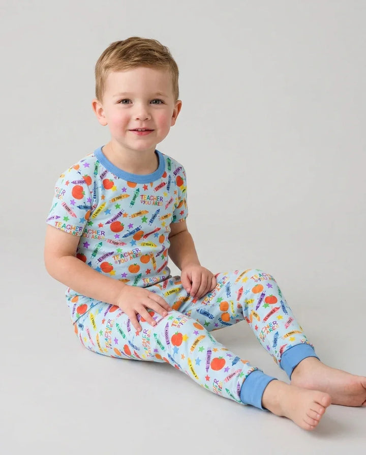 Teacher You Are Special Bamboo Two Piece Short Sleeve Pajama Set