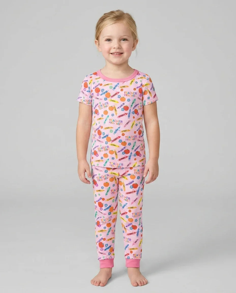 Teacher You Are Special Bamboo Two Piece Short Sleeve Pajama Set