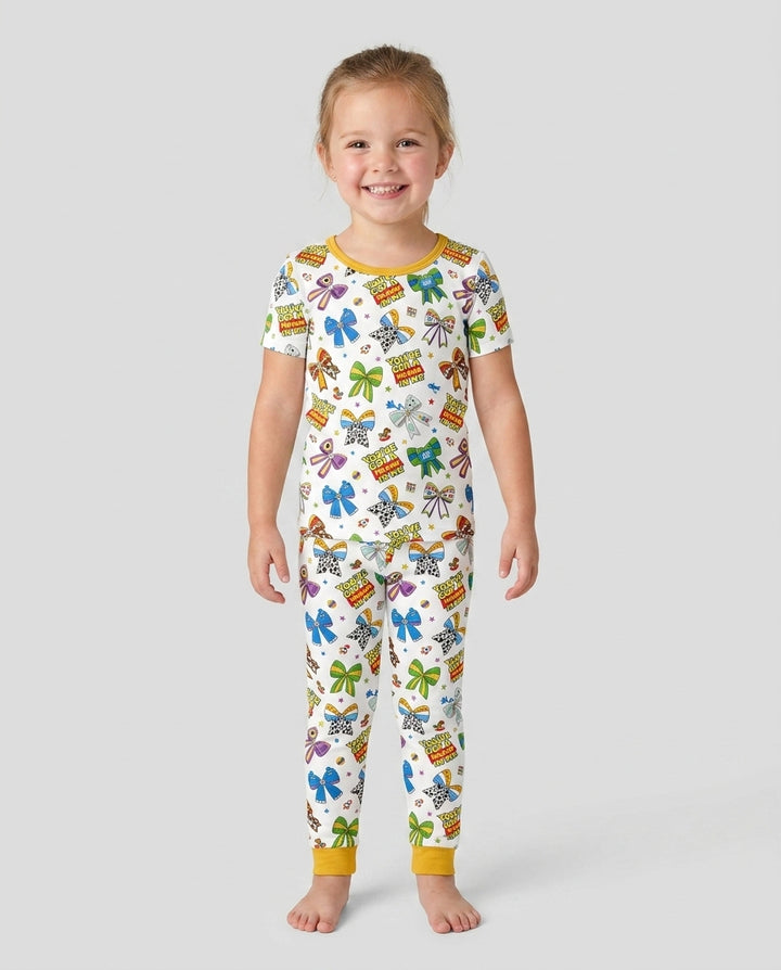 Zweiteiliges, kurzärmliges Pyjama-Set mit Marienkäfern
