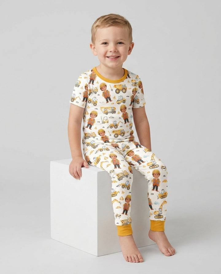 Zweiteiliges, kurzärmliges Pyjama-Set mit Marienkäfern