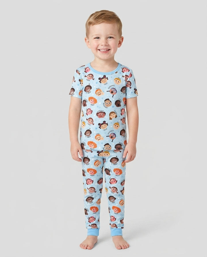 Zweiteiliges, kurzärmliges Pyjama-Set mit Marienkäfern
