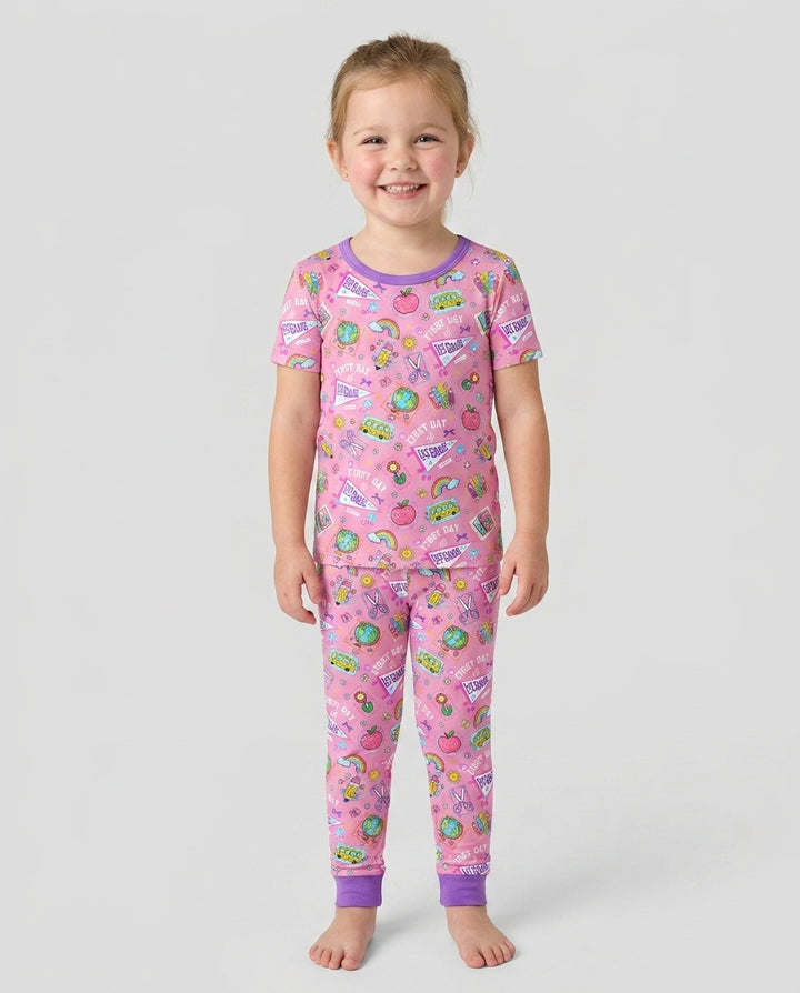 Zweiteiliges, kurzärmliges Pyjama-Set mit Marienkäfern