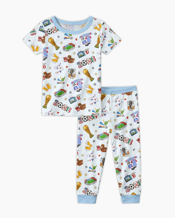 Soñando con el conjunto de pijama de dos piezas de manga corta de bambú The Cup