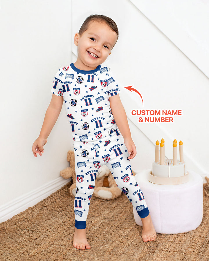 Zweiteiliges, kurzärmliges Pyjama-Set mit Marienkäfern