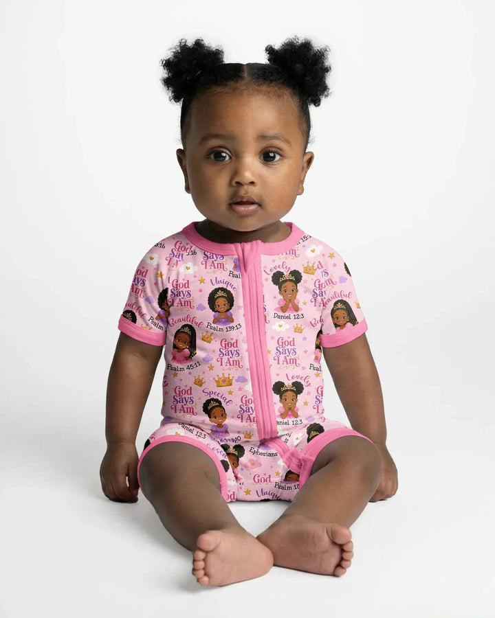 Black Princess God Says I Am Bamboo Shorty Zippy