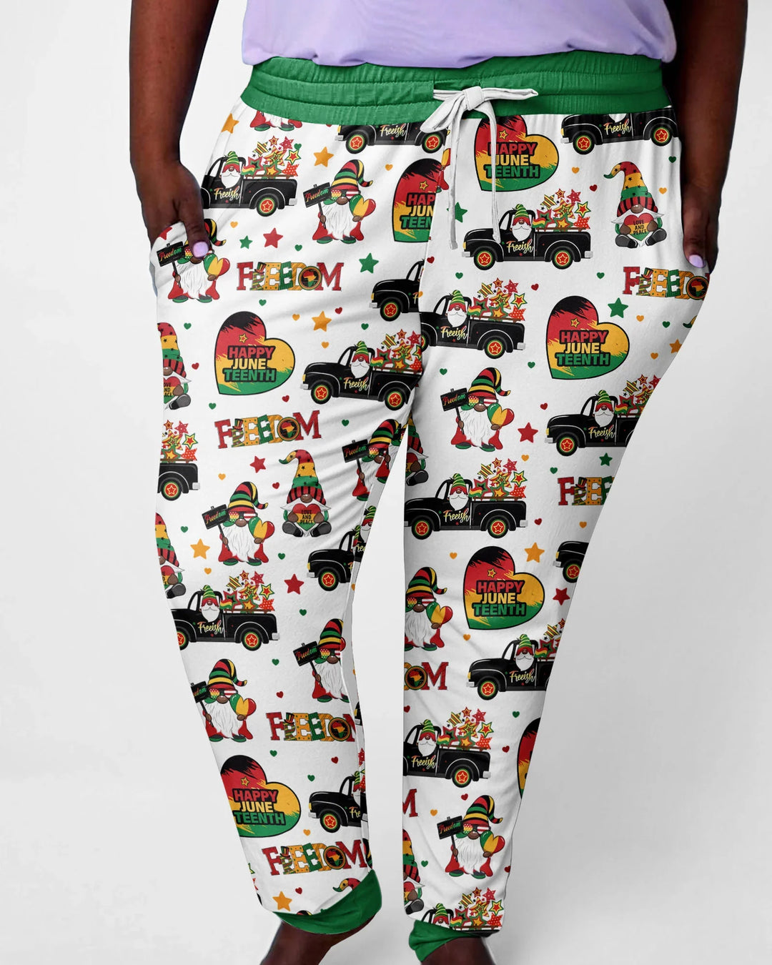 Gnome Happy Juneteenth Bamboo Women Pajama Set