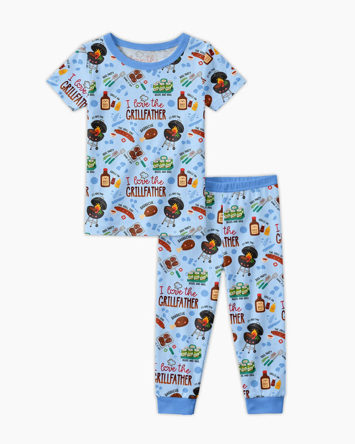 The Grill Father Family Matching Bamboo Two Piece Short Sleeve Pajama Set