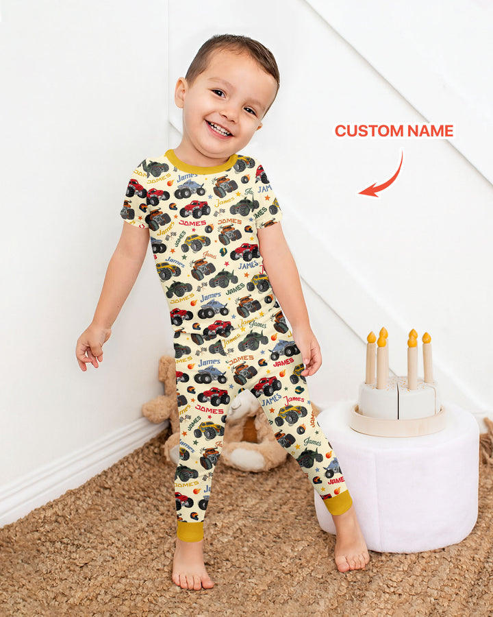 Zweiteiliges, kurzärmliges Pyjama-Set mit Marienkäfern