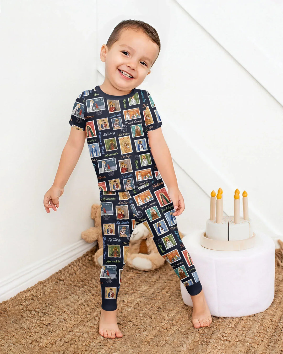 Our Lady, Around the World Bamboo Two Piece Short Sleeve Pajama Set