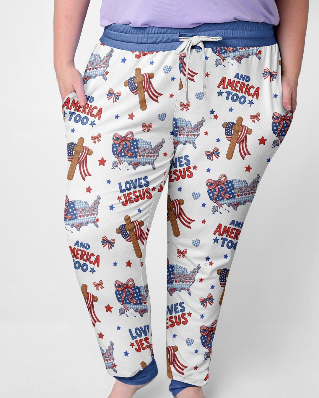 Loves Jesus And America Too Bamboo Women Pajama Set