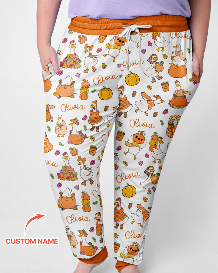 Fall Silly Goose Bamboo Women Pajama Set