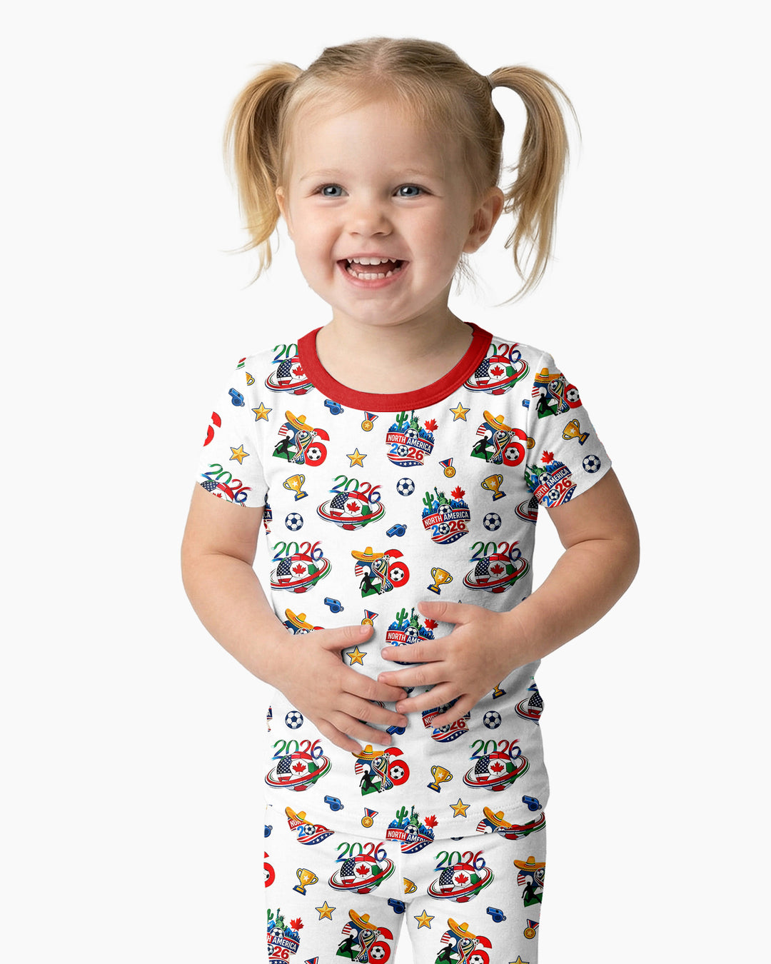 Conjunto de pijama de dos piezas de manga corta de bambú