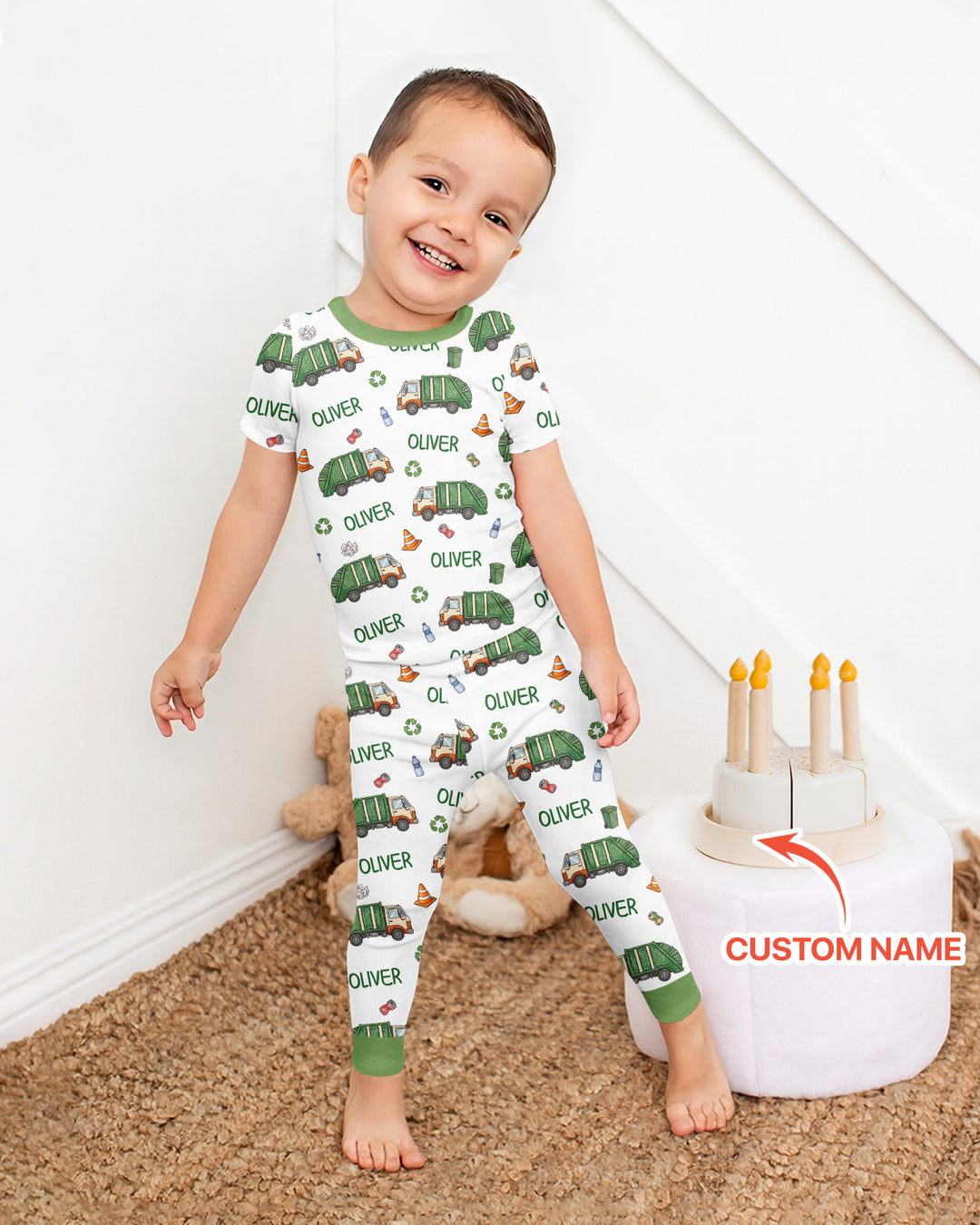 Zweiteiliges, kurzärmliges Pyjama-Set mit Marienkäfern