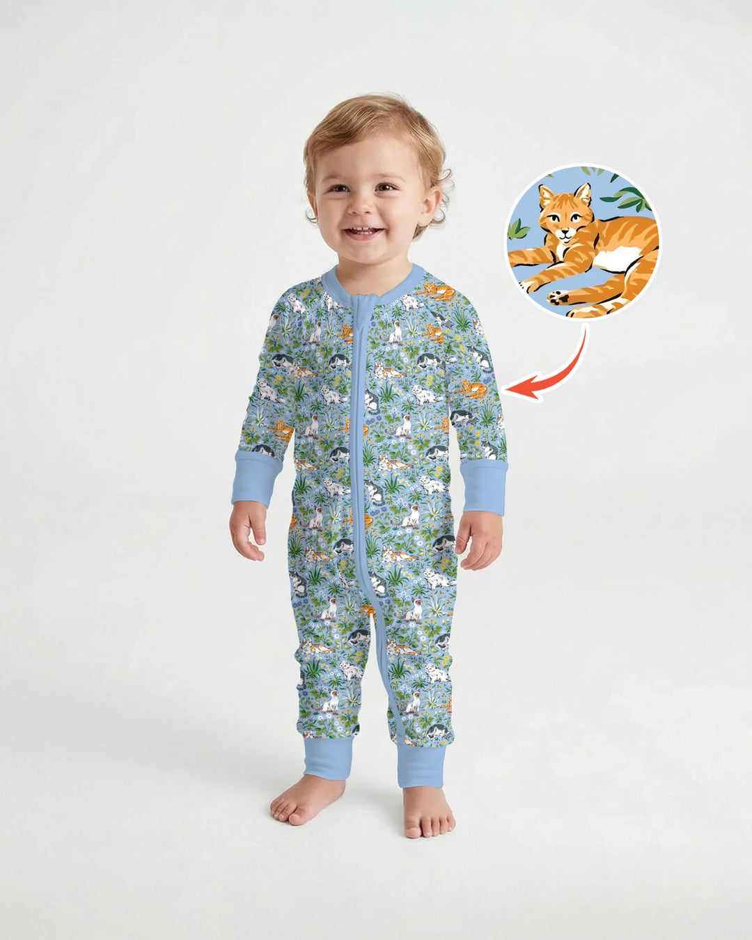 Gerippte Babykleidung mit individuellem Foto - Weich &amp; Skizzenhaft