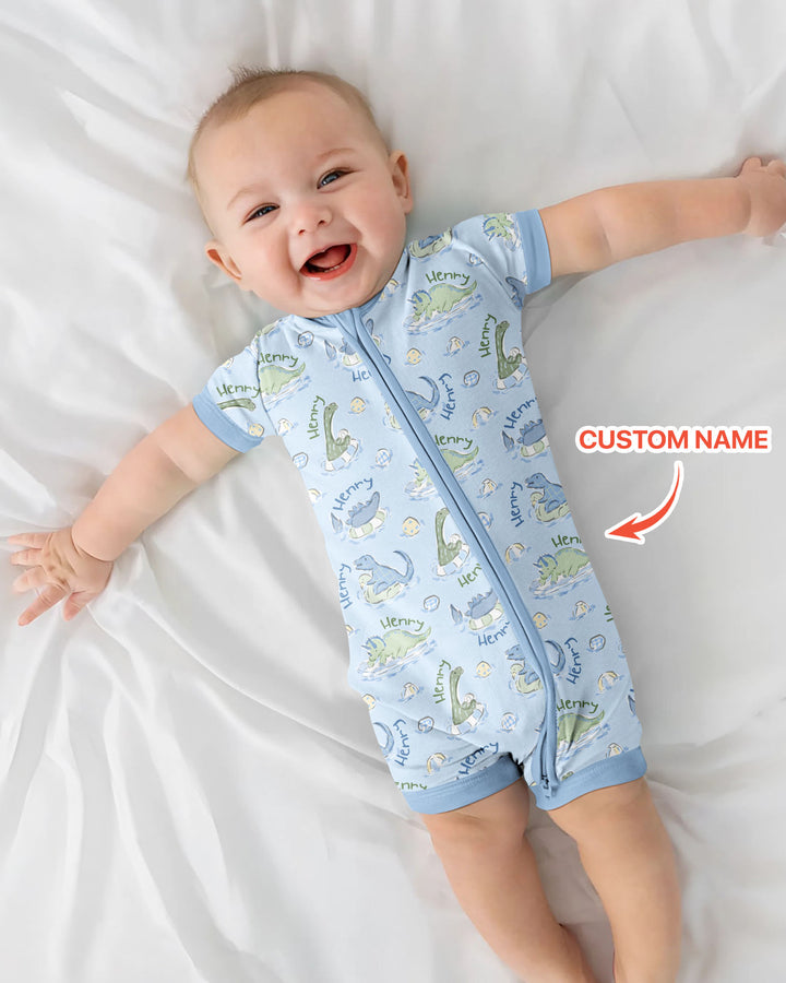 Plantilla PERSONALIZADA de Bambú Pijama Corto con Cremallera