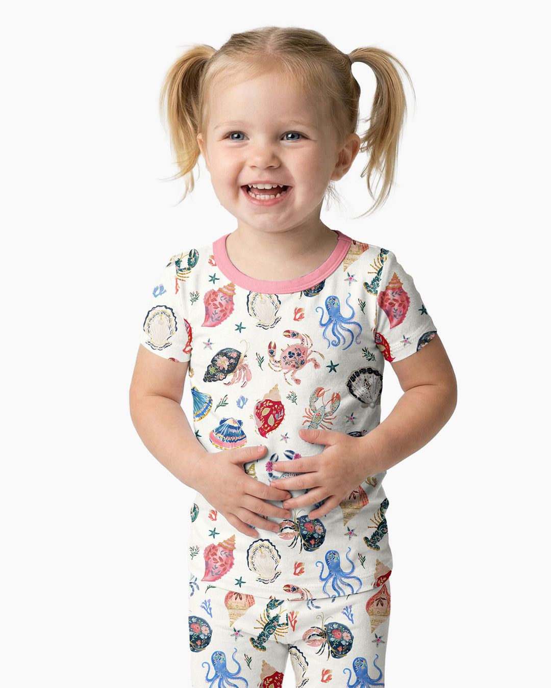 Preppy Coastal Bamboo Two Piece Short Sleeve Pajama Set