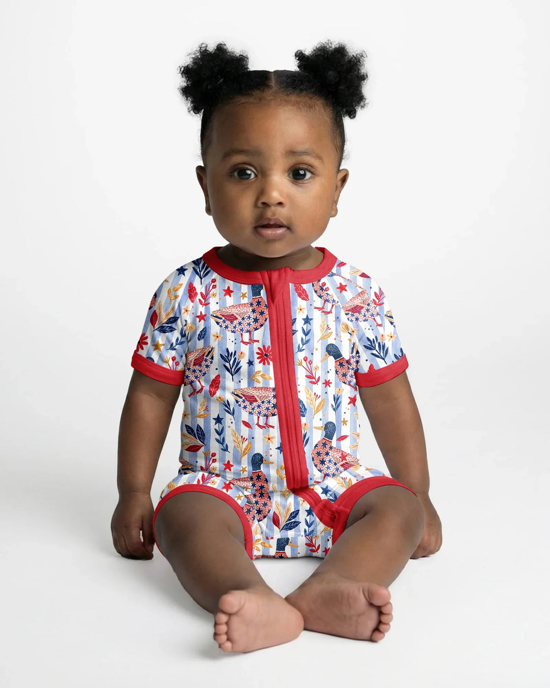 Patriotic Mallard Duck Bamboo Shorty Zippy